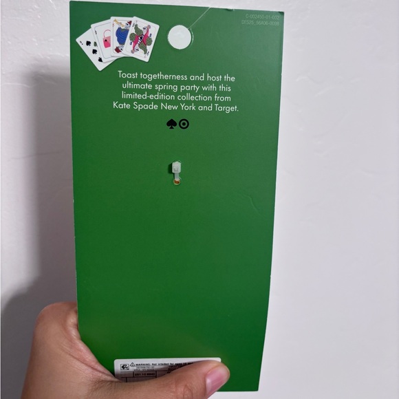 NWT Kate Spade  Green Keychain with playing cards - Picture 4 of 5